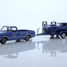 1968 Chevy C-10 Truck Race Trailer Car Hauler Camaro 1:64 Scale Diecast Toys 1968 Chevy C-10 Truck Race Trailer Car Hauler Camaro 1:64 Scale Diecast Toys