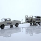 1969 Ford F-100 Truck Race Trailer Car Hauler Boss 429 1:64 Scale Diecast Toys