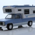 1985 Gmc Sierra 2500 Camper Special Pickup Rv Truck 164 Scale Blue Diecast Toys