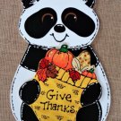 Give Thanks Panda Bear Door Sign Wall Art Hanger Plaque Thanksgiving Decoration Give Thanks Panda Bear Door Sign Wall Art Hanger Plaque Thanksgiving Decoration