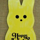 Glittered Hoppy Easter Bunny Door Sign Wall Hanger Plaque Rabbit Spring Decoration