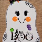 Ghost Hey Boo Sign Halloween Art Door Hanger Fall Seasonal Plaque Decoration Ghost Hey Boo Sign Halloween Art Door Hanger Fall Seasonal Plaque Decoration