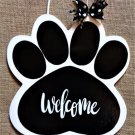 Welcome Paw Print Sign Kennel Pet Wall Door Plaque Groomer Wood Craft Dog Cat Decoration Welcome Paw Print Sign Kennel Pet Wall Door Plaque Groomer Wood Craft Dog Cat Decoration