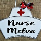 Personalize Nurse Cap Sign Wall Door Hanger Plaque School Or Nursing Staff Decoration
