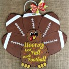 Hooray For Fall Football Turkey Sign Wall Door Hanger Plaque Wood Autumn Sport Decoration Hooray For Fall Football Turkey Sign Wall Door Hanger Plaque Wood Autumn Sport Decoration