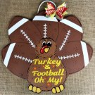 Turkey Football Oh My Sign Wall Art Door Hanger Plaque Wood Autumn Sport Decoration Turkey Football Oh My Sign Wall Art Door Hanger Plaque Wood Autumn Sport Decoration