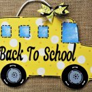 Back To School Teacher Bus Sign Class Classroom Wall Art Door Hanger Plaque Decoration
