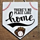 Theres No Place Like Home Baseball Sign Wall Art Door Plaque Wreath Attachment Decoration