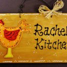 Rooster Personalize Kitchen Sign Name Wall Art Plaque Wood Chicken Country Decoration Rooster Personalize Kitchen Sign Name Wall Art Plaque Wood Chicken Country Decoration