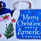 Americana Snowman Merry Christmas America Sign Wall Door Hanger Seasonal Plaque Decoration Americana Snowman Merry Christmas America Sign Wall Door Hanger Seasonal Plaque Decoration