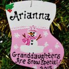 Granddaughter Christmas Ornament U Choose Name-Year Snowman Personalize Kids Decoration Granddaughter Christmas Ornament U Choose Name-Year Snowman Personalize Kids Decoration