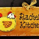 Chicken Kitchen Sign Personalize Name Wall Hanger Plaque Country Rooster Decoration Chicken Kitchen Sign Personalize Name Wall Hanger Plaque Country Rooster Decoration