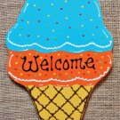 Ice Cream Cone Welcome Sign Wall Plaque Deck Patio Porch Wall Summer Seasonal Decoration Ice Cream Cone Welcome Sign Wall Plaque Deck Patio Porch Wall Summer Seasonal Decoration