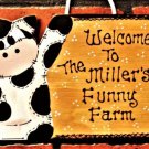 Cow Sign Personalized Name Funny Farm Wall Hanger Plaque Country Wood Crafts Decoration Cow Sign Personalized Name Funny Farm Wall Hanger Plaque Country Wood Crafts Decoration