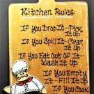 Fat Chef Kitchen Rules Sign Wall Art Hanger Plaque Cucina Bistro Decoration