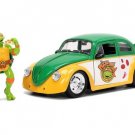1959 Volkswagen Drag Beetle W/ Michelangelo Figure 1/24 Car Diecast Toys