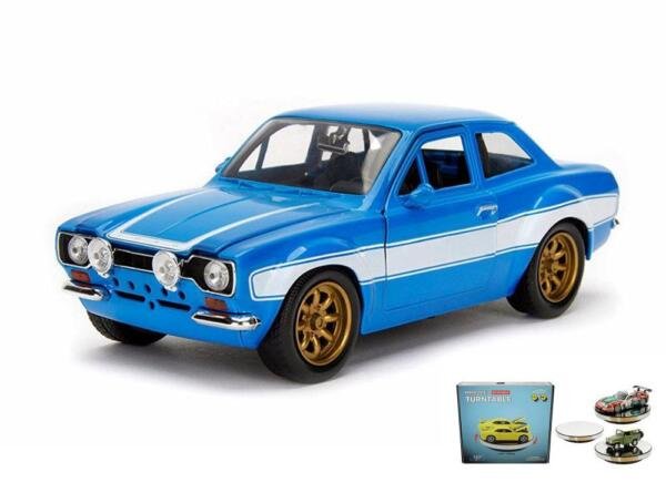 Car W/Display Turntable Ford Escort Rs2000 Mki 1/24 Scale Car Diecast Toys