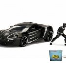 Car W/Display Turntable Lykan Hypersport W/Black Panther Figure 1/24 Diecast Toys