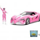 Car W/Display Turntable ota Ft1 Concept W/Pink Ranger Figurine 1/24 Diecast Toys