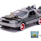 Car W/Display Turntable Delorean Time Machine W/Lights Btf Iii 1/24 Diecast Toys
