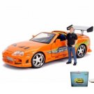 Car W/Display Turntable ota Supra W/Brian Figure Kit 1/24 Car Diecast Toys Car W/Display Turntable ota Supra W/Brian Figure Kit 1/24 Car Diecast Toys
