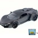 Car W/Display Turntable Lykan Hypersport Black 98028 1/24 Scale Diecast Toys