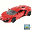 Car W/Display Turntable Lykan Hypersport Red 97373 1/24 Scale Diecast Toys