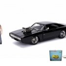 Car W/Display Turntable Dodge Charger W/Dom Figure Kit 1/24 Car Diecast Toys Car W/Display Turntable Dodge Charger W/Dom Figure Kit 1/24 Car Diecast Toys