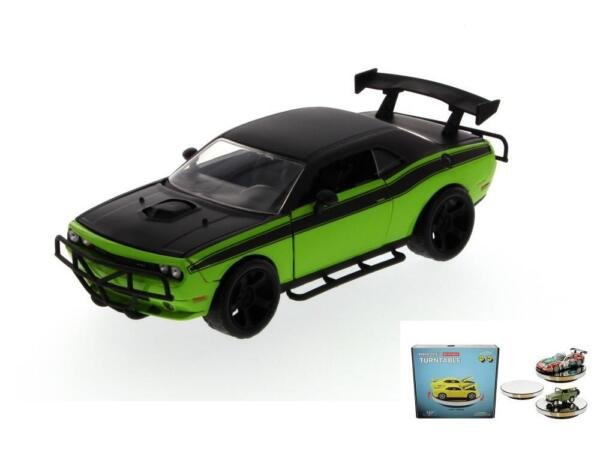 Car W/Display Turntable Lettys 2011 Dodge Challenger Srt8 1/24 Scale Diecast Toys