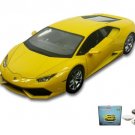Car W/Rotary Turntable Lamborghini Huracan Lp6104 Yellow 1/24 Diecast Toys