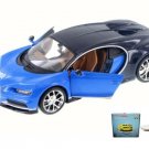 Car W/Rotary Turntable Bugatti Chiron Blue 34514 1/24 Scale Diecast Toys