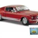 Car W/Rotary Turntable 1967 Ford Mustang Gt500 Red 31260 1/24 Diecast Toys