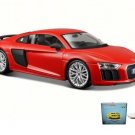 Car W/Rotary Turntable Audi R8 V10 Plus Red 31513 1/24 Scale Diecast Toys