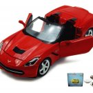 Car W/Rotary Turntable Chevy Corvette Stingray Convertible 1/24 Scale Diecast Toys