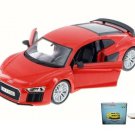 Car W/Rotary Turntable Audi R8 V10 Plus Red 34513 1/24 Scale Diecast Toys