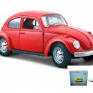 Car W/Rotary Turntable Volkswagen Beetle Red 31926R 1/24 Scale Diecast Toys