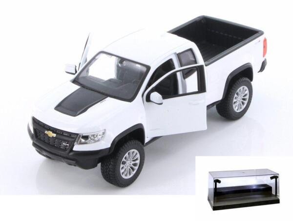 Car W/Led Display Case 2017 Chevy Colorado Zr2 Showcasts 34517 1/27 Diecast Toys