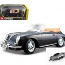 Car W/Trailer 1961 Porsche 356B Black Bburago 1822078Bk 1/24 Diecast Toys