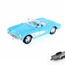 Car W/Trailer 1957 Chevy Corvette Light Blue 29393Wbu 1/24 Diecast Toys