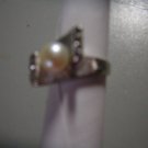 Ladies Pearl & Diamond Ring
