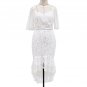 Fashion Irregular Slim Fishtail Backless Skirt Lace Bridesmaid Cocktail Women's Party Maxi Dress