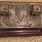 inkwell wooden french Signed by B.WICKER Gr.Mozart CHEZ MADAME De POMPADOUR 19th