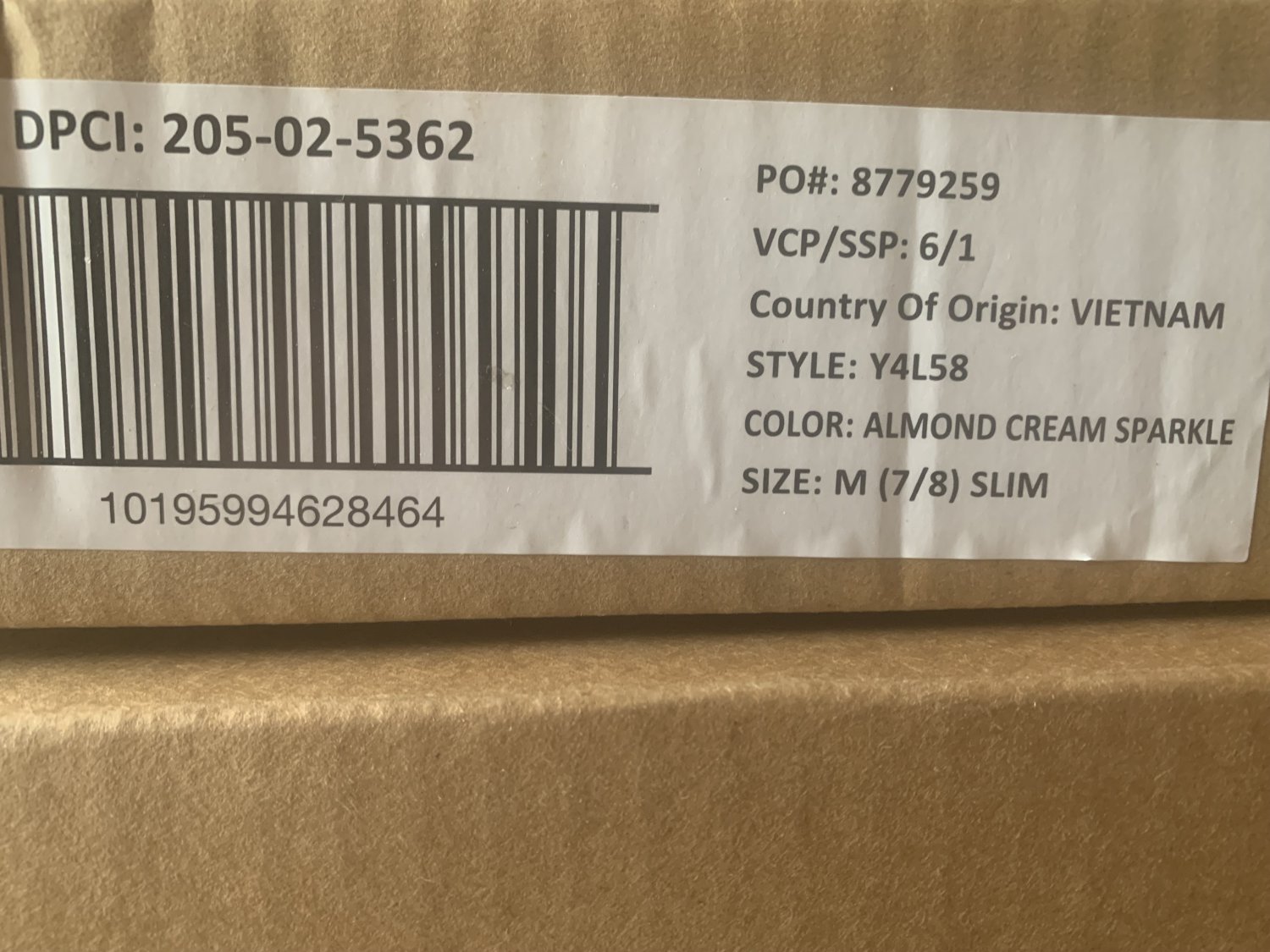 {1826) Wholesale Case of 6Target Kids Almond Cream Sparkle Leggings Girl M 7/8