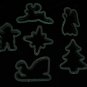 Christmas Holiday Clear Green Cookie Cutter Six Cutters Angel