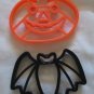 Halloween Plastic Cookie Cutters Set of 2 Large Pumpkin Jack O Lantern Bat