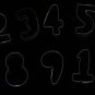 Metal Cookie Cutter Numbers 0 to 9 Set of 9 Cutters