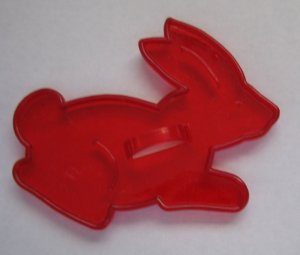 HRM Crown Vintage Holiday Clear Red Cookie Cutter One Bunny Rabbit Easter