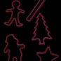Amscan Assorted Holiday Christmas Cookie Cutter Set of 5 Plastic Cutters