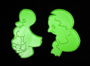 Wilton Easter Vintage Chick and Duck Plastic Cookie Cutters Set of 2 Cutter