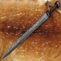 CUSTOM HAND FORGED DAMASCUS STEEL SWORD
